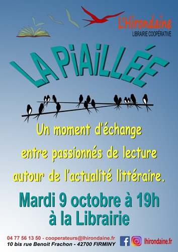 Piaillée - octobre 2018 - Librairie L'hirondaine Firminy